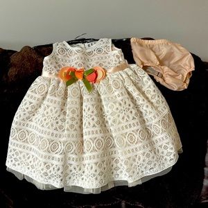 American princess dress 2 piece off white and tan new no tags